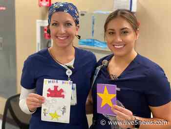 Nurses with Trident Medical Center read thank-you notes from students - Live 5 News WCSC