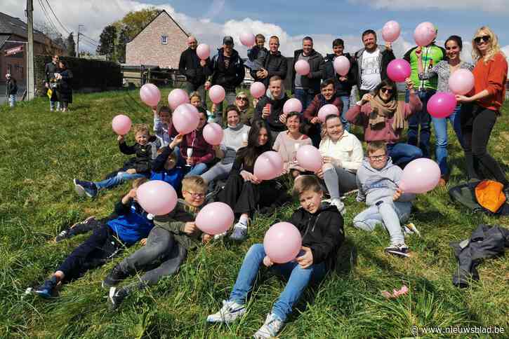 Roze ballonnen voor Lara kleuren Valkenberg