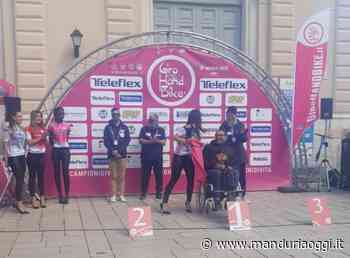 MANDURIA - Leonardo Melle in rosa dopo la prima tappa del Giro d'Italia Handbike - ManduriaOggi