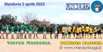 MANDURIA - Allievi provinciali, la Virtus Manduria si impone per 3-2 nel derby stracittadino con il Don Bosco Manduria - ManduriaOggi