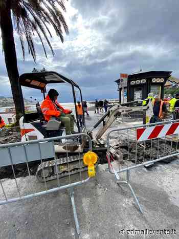 Proseguono a pieno ritmo i lavori sul lungomare di Rapallo - Prima il Levante