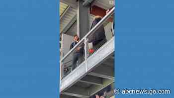 WATCH:  Wrexham AFC fans cheer for Ryan Reynolds