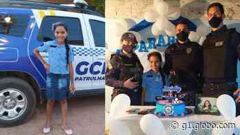 Menina ganha festa surpresa de aniversário da Guarda Municipal de Timon - Globo.com