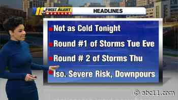 Showers & Storms Arrive Tomorrow Evening