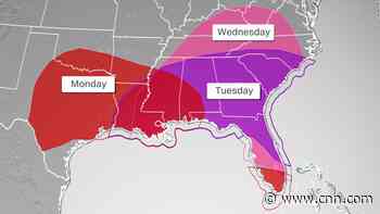 Round three of tornadoes coming to the South