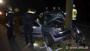 Auf dem Weg zur Disco: Auto kracht bei Stade gegen Baum - BILD