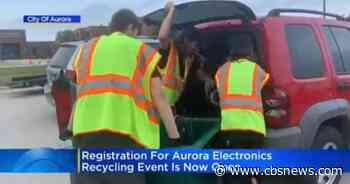 Drive-thru recycling event in Aurora takes place this Saturday - CBS News