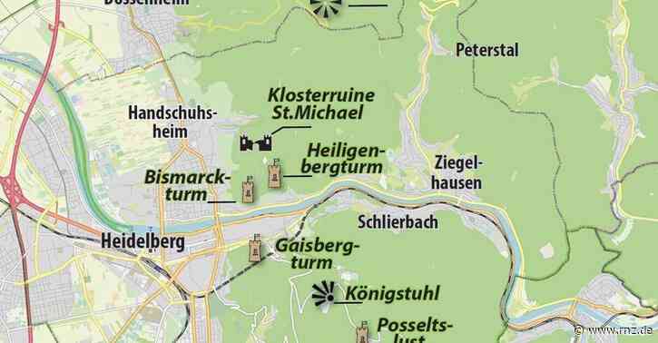 Weißer Stein, Königstuhl und Co.:  Die sieben Türme auf Heidelbergs Höhen