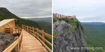 A Quebec Hiking Trail Just Got A Lookout That Feels Like It's Hanging Off A Massive Cliff - MTL Blog