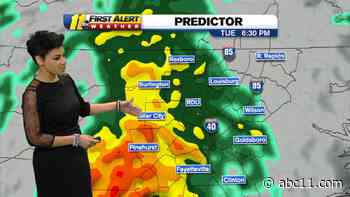 Showers, possibly severe storms move through this evening