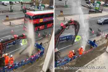 Greenwich water pipe bursts causing traffic restrictions