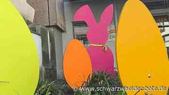 Aktion des City-Vereins: In Nagold sind die pinkfarbenen  Osterhasen los