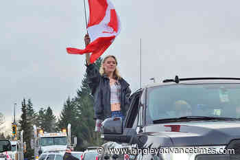 VIDEO: Hundreds of supporters rally in Langley to support Ottawa protest convoy – Langley Advance Times - Langley Advance Times