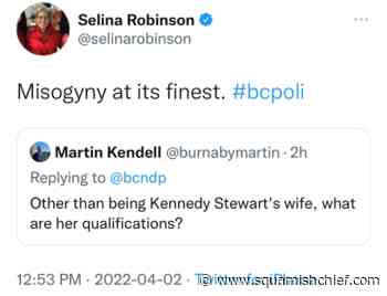 B.C. minister accuses Burnaby council candidate of 'misogyny' after tweet - Squamish Chief