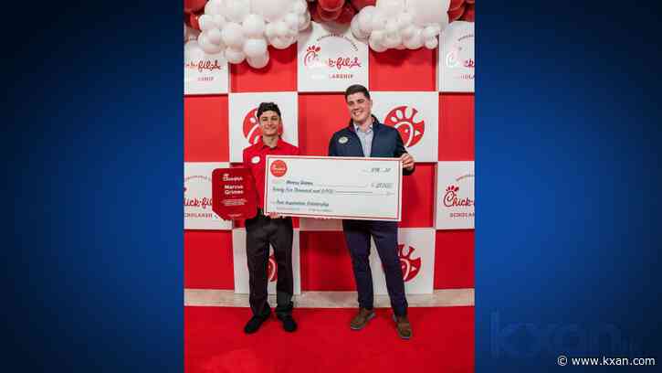 Buda teen surprised with $25K college scholarship from Chick-fil-A