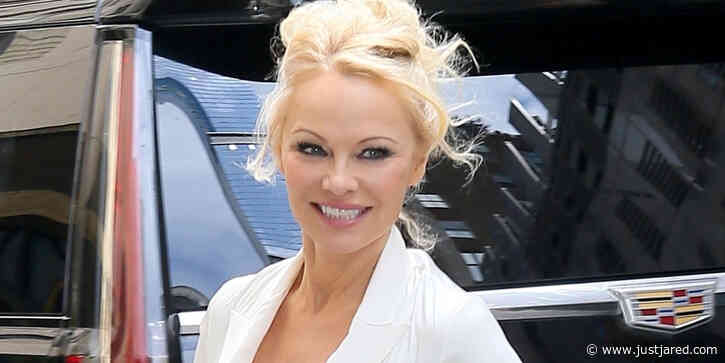 Pamela Anderson Hits the Streets of NYC to Promote Her Upcoming Run in 'Chicago'