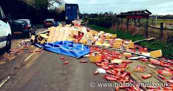 Lorry spills hundreds of McVitie's ginger nuts across road - Hull Live
