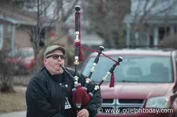 Fergus bagpiper closes out nightly shows for frontline workers (7 photos) - GuelphToday