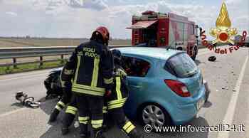 Frontale sulla Vercelli - Novara: coinvolta una bimba di pochi mesi - InfoVercelli24.it