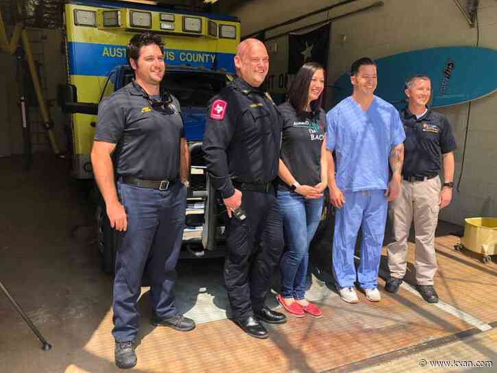 Austin woman thanks ATCEMS for saving her life after collapsing at the gym