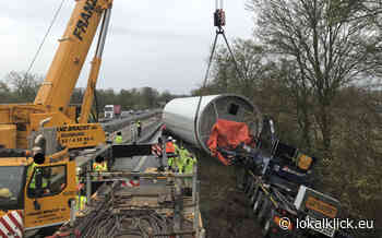 A44 Richtung Aachen: Aufwendige Bergung mit Spezialkran in der Nacht beendet - Lokalklick.eu - Online-Zeitung Rhein-Ruhr