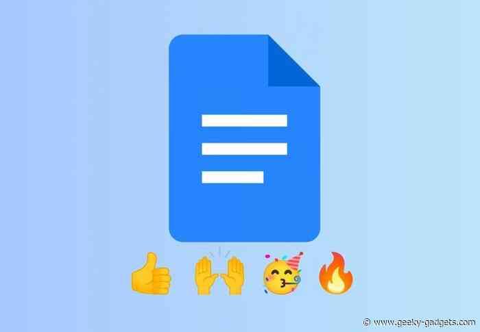 New Emoji reactions arrive on Google Docs web