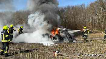 Am Möhlmannsweg: Traktor auf Acker in Papenburg in Brand geraten - NOZ