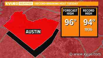 Record-breaking heat Tuesday afternoon for Austin - KVUE.com