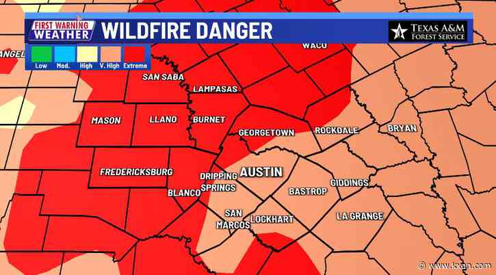 Extreme fire danger as desert-like air blows in