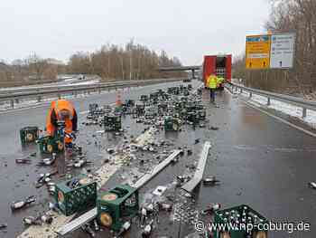 B4 in Coburg - Bier verteilt sich über Fahrbahn - Neue Presse Coburg