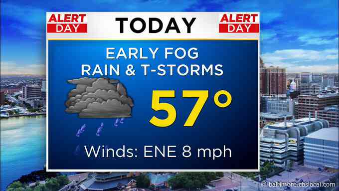 Maryland Weather: Soggy Thursday With The Odd Shower & Storm