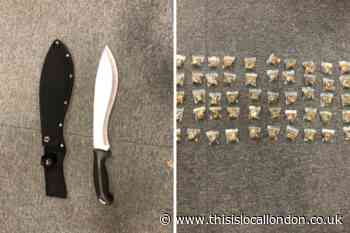 Woolwich: £4.5k of cannabis and two machetes found