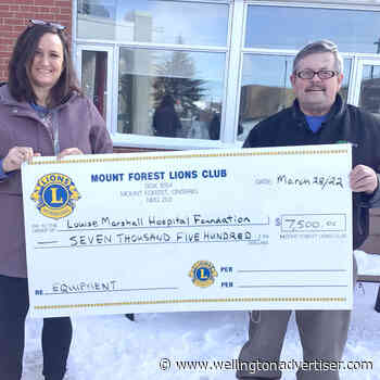 Mount Forest Lions raffle benefits Louis Marshall Hospital Foundation - Wellington Advertiser