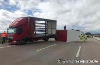 API-TH: Schwere Sturmböen kippen Lkw-Anhänger auf A 4 bei Gera um!