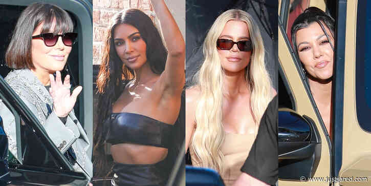 The Kardashian/Jenners Arrive for 'Jimmy Kimmel Live' (Where Kim Revealed When She First Kissed Pete Davidson!)