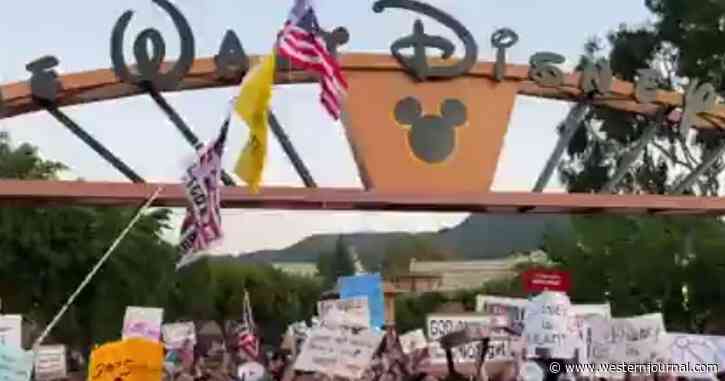 Hundreds of Protesters Show Up at Disney Headquarters with 'Boycott' Message