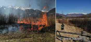 A fuoco un biotopo (FOTO) a Prato allo Stelvio: il rapido intervento dei vigili del fuoco per spegnere le fiamme - il Dolomiti