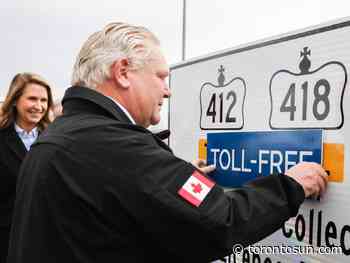 'Unfair and expensive tolls' gone from two key Durham Region routes - Toronto Sun