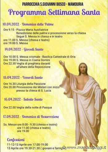 MANDURIA - Le celebrazioni per la Settimana Santa della parrocchia San Giovanni Bosco - ManduriaOggi