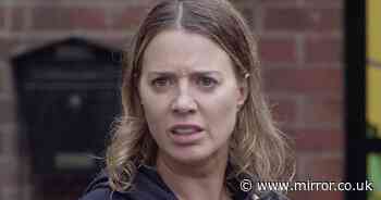Corrie's Sally Carman reacts to Abi twist as character abandons newborn baby - The Mirror