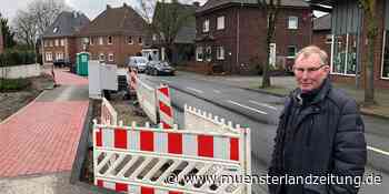 Anwohner beklagt: Baustelle an der Vredener Straße steht seit Herbst still - Münsterland Zeitung
