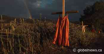 Photo of red dresses hung on crosses along B.C. roadside wins world photo award