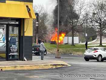 Tractor-Trailer Catches Fire In South Baltimore - CBS Baltimore