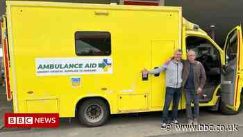 Men buy old ambulances for £17k to help Ukraine