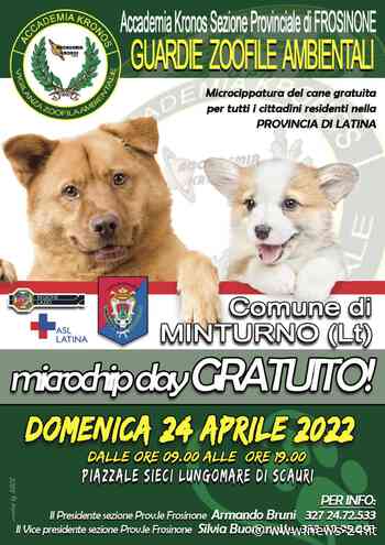 Minturno. Microchip day gratuito sul lungomare di Scauri, dalle 9,00 alle 19,00 di domenica 24 aprile - News-24.it