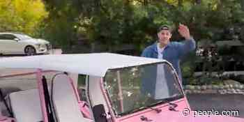 Pete Davidson Jokes with Scott Disick After Visiting His Home in Kim Kardashian's Pink Golf Cart - PEOPLE