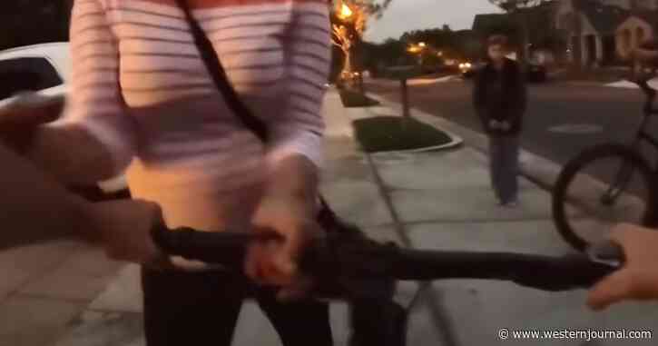 Woman Lashes Out at Boy on Bike, Her Lame Attempt to Blame It on Him Collapses When the GoPro Footage Is Released