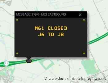 M61 northbound to remain closed for rest of afternoon following crash