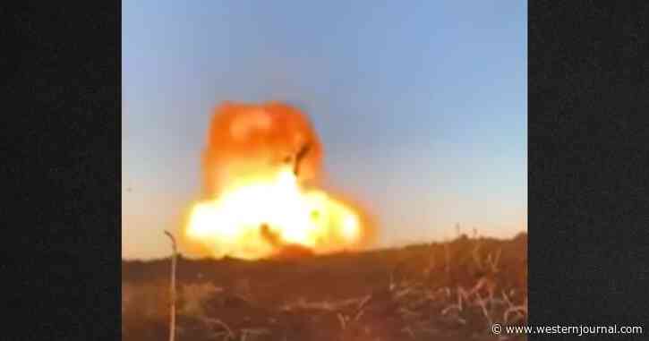 Watch: Russian Tank Blown Sky-High in Powerful Explosion