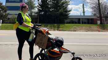 Cincinnati artist stops in Louisville during 470 mile walk to Memphis - WAVE 3